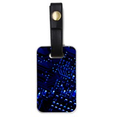 Blue Circuit Technology Image Luggage Tags (one Side)  by BangZart