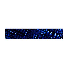 Blue Circuit Technology Image Flano Scarf (mini) by BangZart