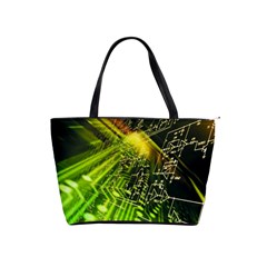 Electronics Machine Technology Circuit Electronic Computer Technics Detail Psychedelic Abstract Patt Shoulder Handbags by BangZart