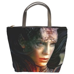 Digital Fantasy Girl Art Bucket Bags by BangZart