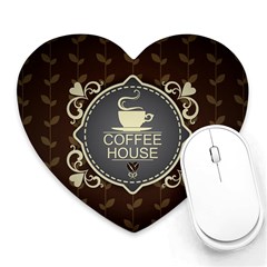 Coffee House Heart Mousepads by BangZart