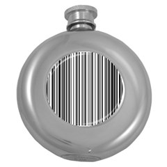 Barcode Pattern Round Hip Flask (5 Oz) by BangZart