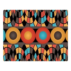 Colorful Geometric Composition Double Sided Flano Blanket (large)  by linceazul