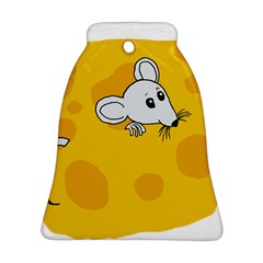 Rat Mouse Cheese Animal Mammal Bell Ornament (two Sides) by Nexatart