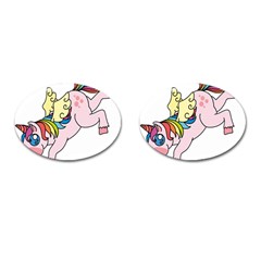 Unicorn Arociris Raimbow Magic Cufflinks (oval) by Nexatart