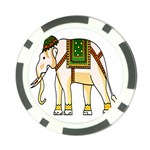 Elephant Indian Animal Design Poker Chip Card Guard (10 pack) Front