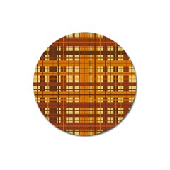 Plaid Pattern Magnet 3  (round) by linceazul