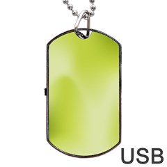 Green Soft Springtime Gradient Dog Tag Usb Flash (two Sides) by designworld65