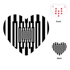 Black Stripes Endless Window Playing Cards (heart)  by designworld65