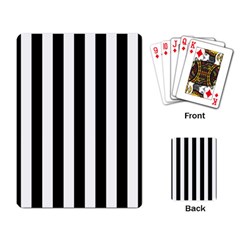 Black And White Stripes Playing Card by designworld65