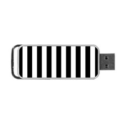 Black And White Stripes Portable Usb Flash (one Side) by designworld65