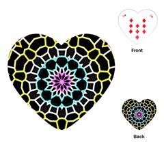 Colored Window Mandala Playing Cards (heart)  by designworld65