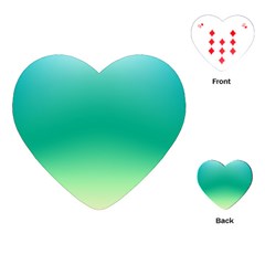 Sealife Green Gradient Playing Cards (heart)  by designworld65