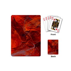 Swirly Love In Deep Red Playing Cards (mini)  by designworld65