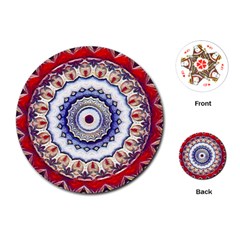 Romantic Dreams Mandala Playing Cards (round)  by designworld65