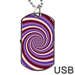 Woven Spiral Dog Tag Usb Flash (one Side) by designworld65