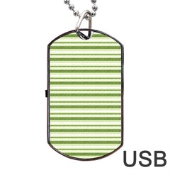 Spring Stripes Dog Tag Usb Flash (one Side) by designworld65