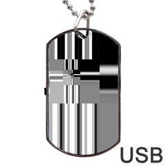 Black And White Endless Window Dog Tag Usb Flash (two Sides) by designworld65