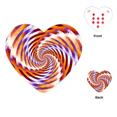 Woven Colorful Waves Playing Cards (heart)  by designworld65