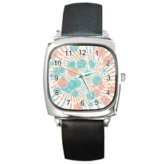 Bubbles Square Metal Watch by linceazul