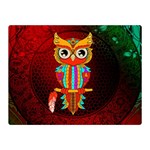 Cute Owl, Mandala Design Double Sided Flano Blanket (Mini)  35 x27  Blanket Front