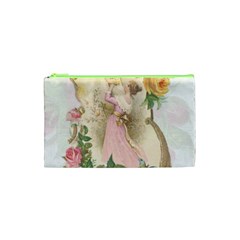 Vintage Floral Illustration Cosmetic Bag (xs) by paulaoliveiradesign