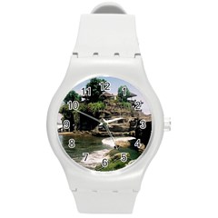 Tanah Lot Bali Indonesia Round Plastic Sport Watch (m) by Nexatart