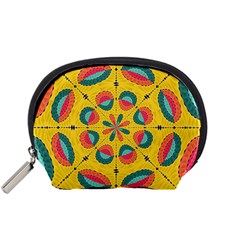 Textured Tropical Mandala Accessory Pouches (small)  by linceazul