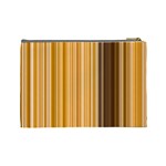 Brown Verticals Lines Stripes Colorful Cosmetic Bag (Large)  Back