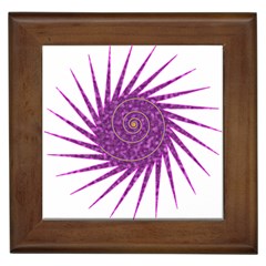 Spiral Purple Star Polka Framed Tiles