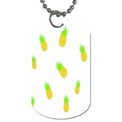 Cute Pineapple Fruite Yellow Green Dog Tag (one Side)