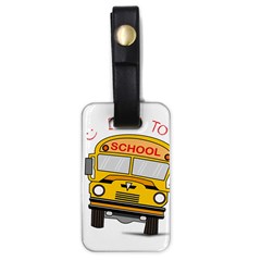 Back To School - School Bus Luggage Tags (one Side)  by Valentinaart