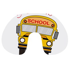 Back To School - School Bus Travel Neck Pillows by Valentinaart