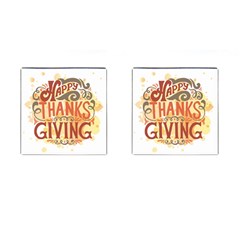 Happy Thanksgiving Sign Cufflinks (square)