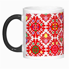 Plaid Red Star Flower Floral Fabric Morph Mugs