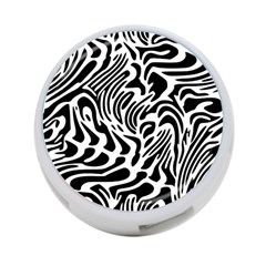 Psychedelic Zebra Black White Line 4-port Usb Hub (two Sides)  by Mariart