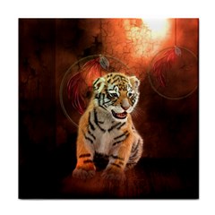 Cute Little Tiger Baby Face Towel by FantasyWorld7