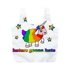 Unicorn Sheep Full Print Recycle Bags (m)  by Valentinaart