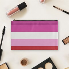 Lesbian Pride Flag Cosmetic Bag (medium)  by Valentinaart