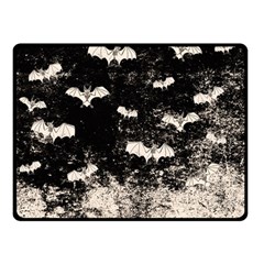 Vintage Halloween Bat Pattern Double Sided Fleece Blanket (small)  by Valentinaart