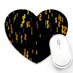 Animated Falling Spinning Shining 3d Golden Dollar Signs Against Transparent Heart Mousepads