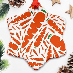 Carrots Fruit Vegetable Orange Ornament (snowflake) by Mariart