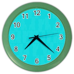 Line Blue Color Wall Clocks