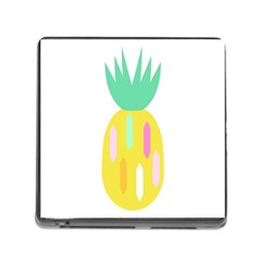 Pineapple Fruite Yellow Triangle Pink White Memory Card Reader (square) by Mariart