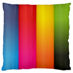 Rainbow Stripes Vertical Lines Colorful Blue Pink Orange Green Standard Flano Cushion Case (one Side)