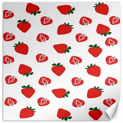 Red Fruit Strawberry Pattern Canvas 12  X 12  