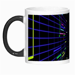 Seamless 3d Animation Digital Futuristic Tunnel Path Color Changing Geometric Electrical Line Zoomin Morph Mugs by Mariart