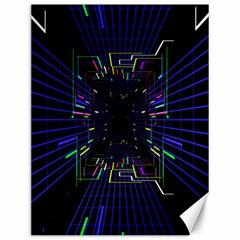 Seamless 3d Animation Digital Futuristic Tunnel Path Color Changing Geometric Electrical Line Zoomin Canvas 12  X 16   by Mariart