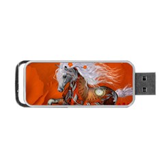 Steampunk, Wonderful Wild Steampunk Horse Portable Usb Flash (two Sides) by FantasyWorld7