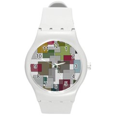 Decor Painting Design Texture Round Plastic Sport Watch (m) by Nexatart